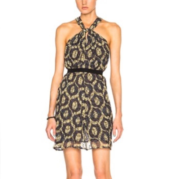 Isabel Marant Tevy Devoré Chiffon Mini Dress Woman’s size 34/small - Picture 13 of 13